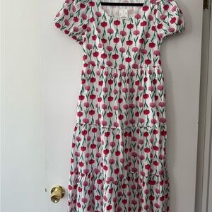 J. Crew Floral Tulip Print Midi Dress NWT